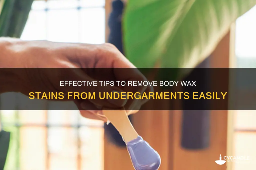 how to remove body wax from undergarments