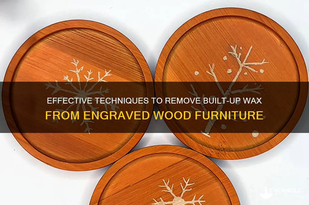 how to remove built up wax from engraved wood furniture