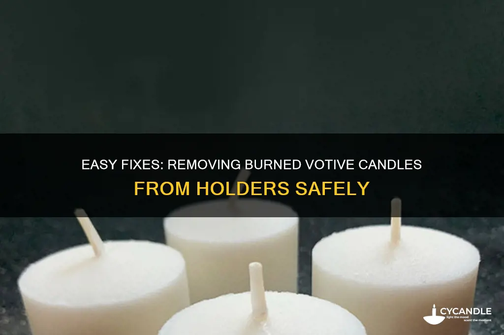 how to remove burned votive candles