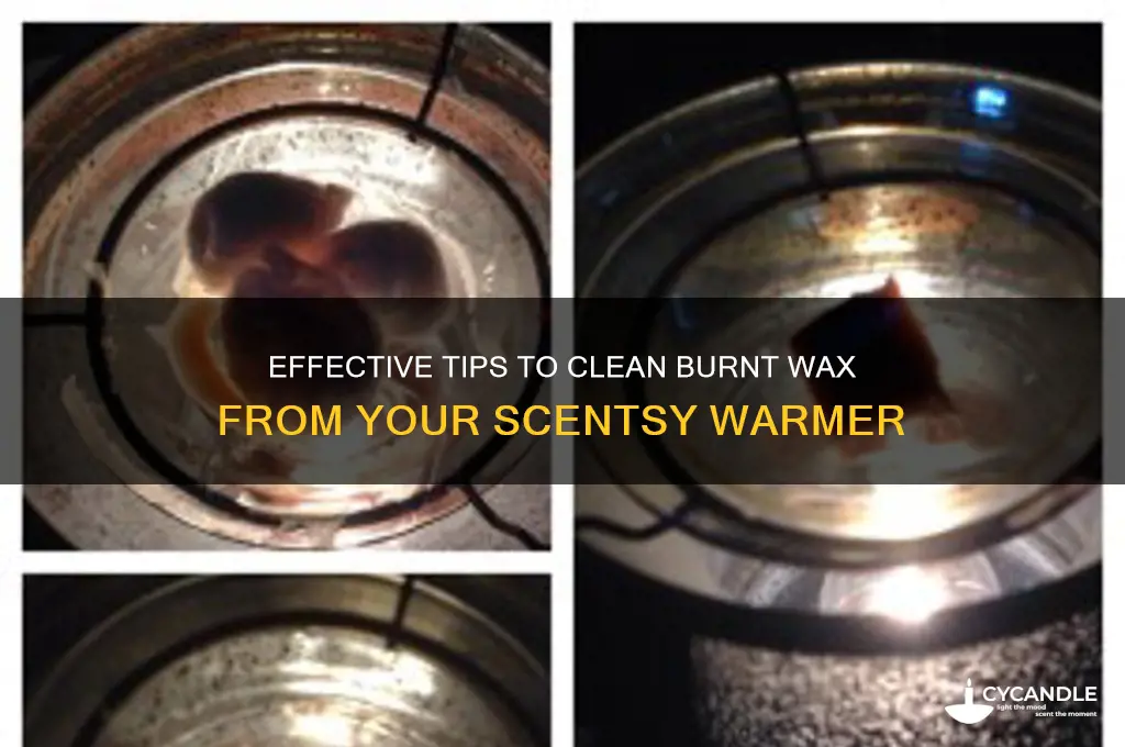 how to remove burnt wax from scentsy warmer