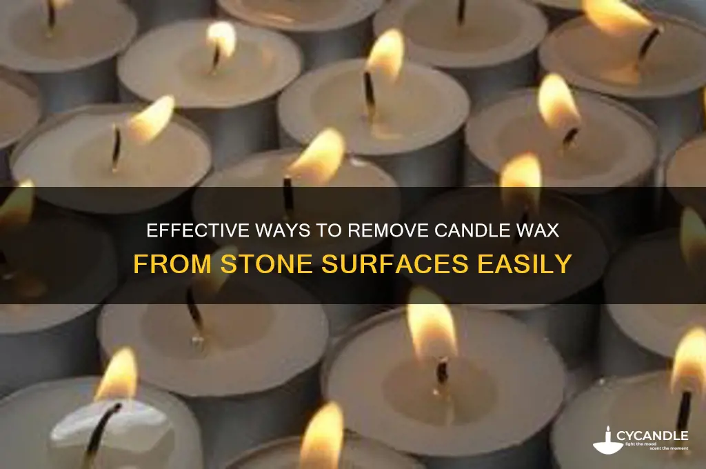 how to remove candel wax from stone