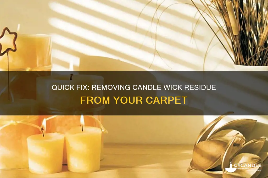 how to remove candle burn wick from carpet
