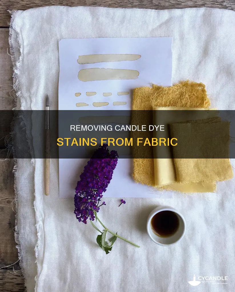 how to remove candle dye from fabric