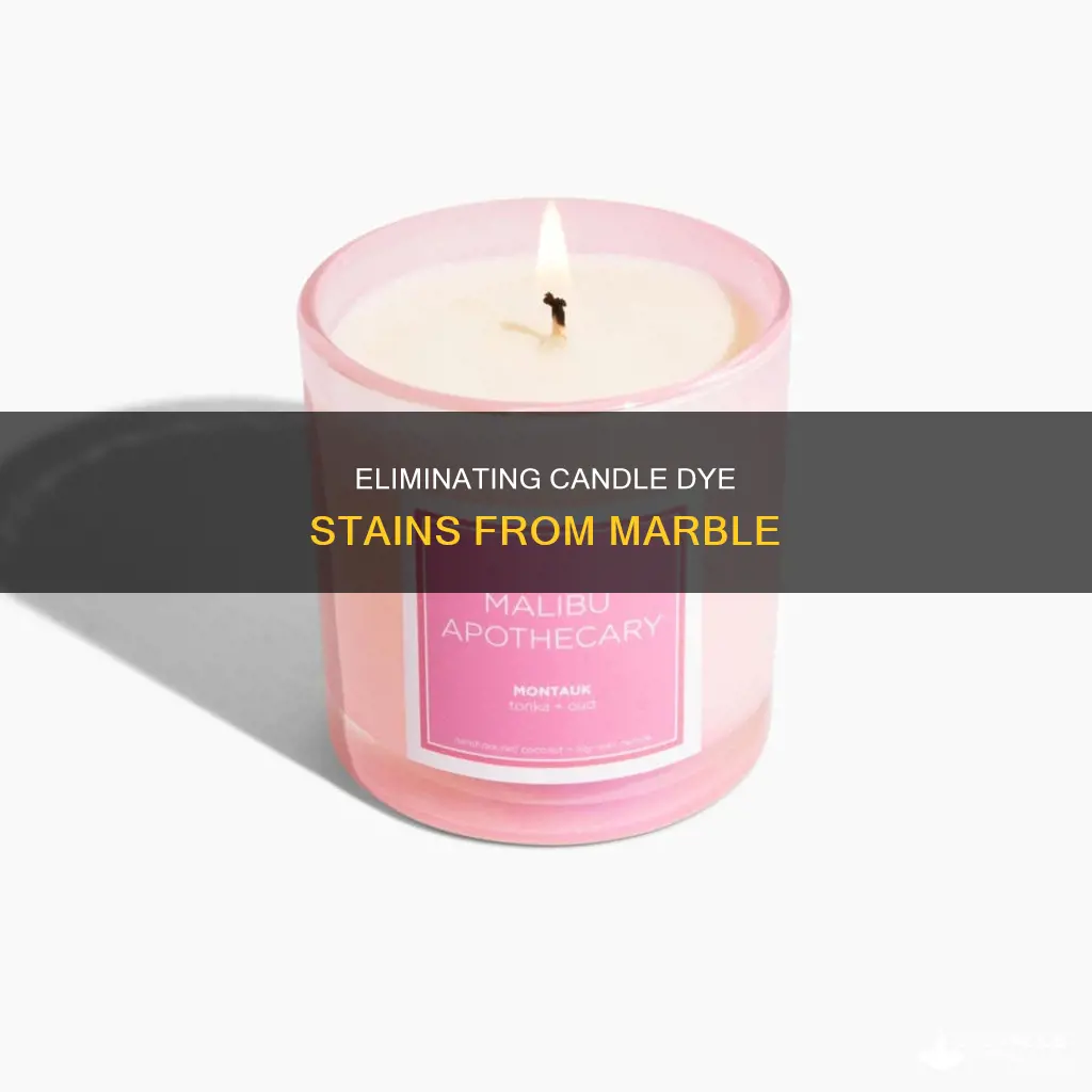 how to remove candle dye from marble