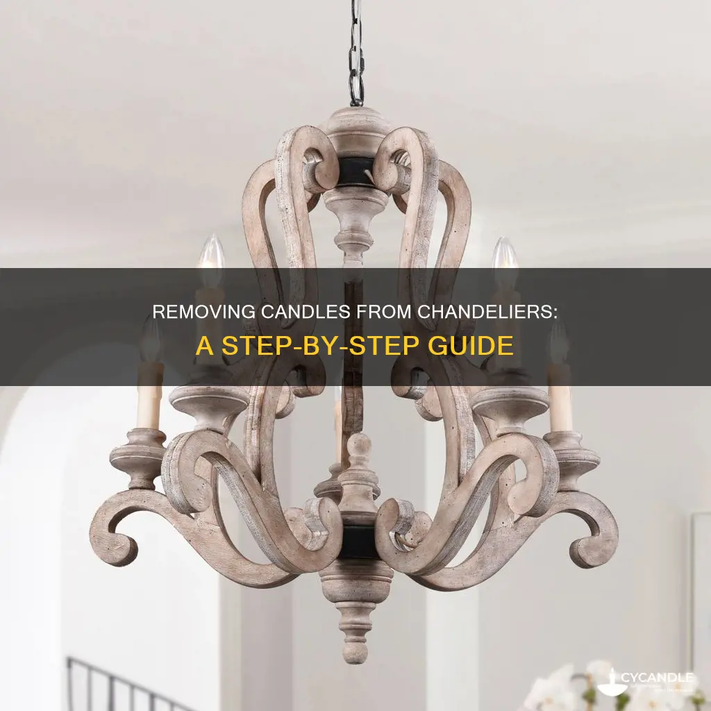 how to remove candle from chandelier
