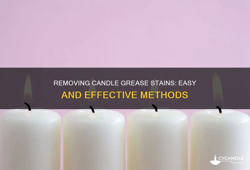 how to remove candle grease stains