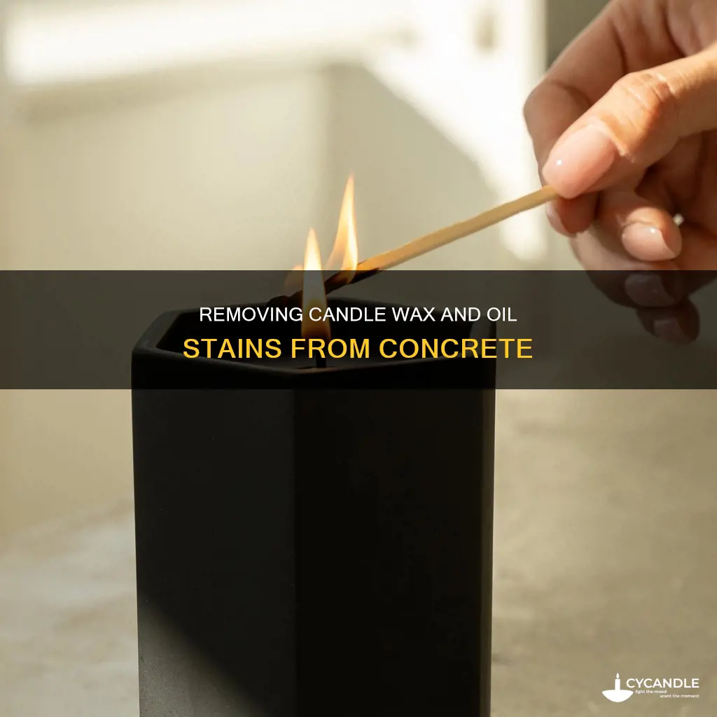 how to remove candle oil from concrete
