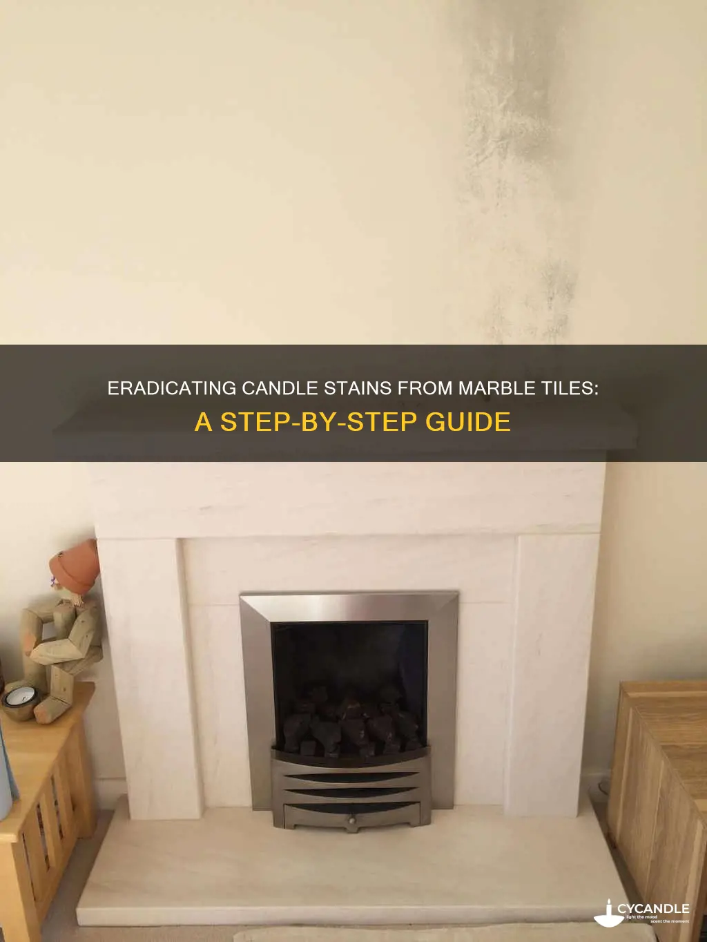 how to remove candle stain from marble tile