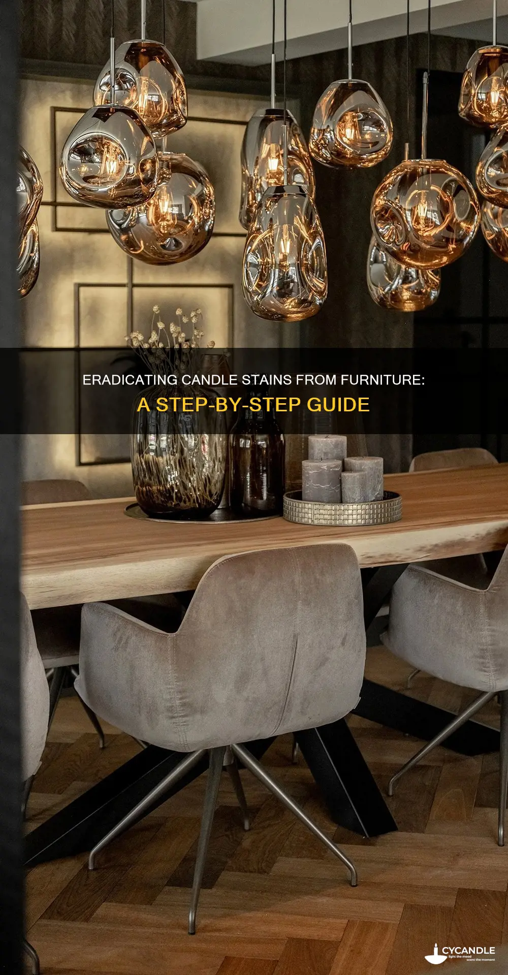how to remove candle stains from furniture