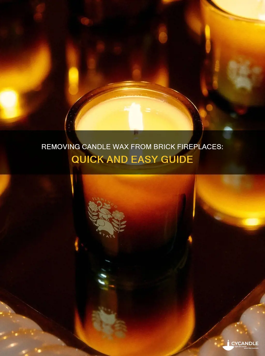 how to remove candle was from a brick fireplace