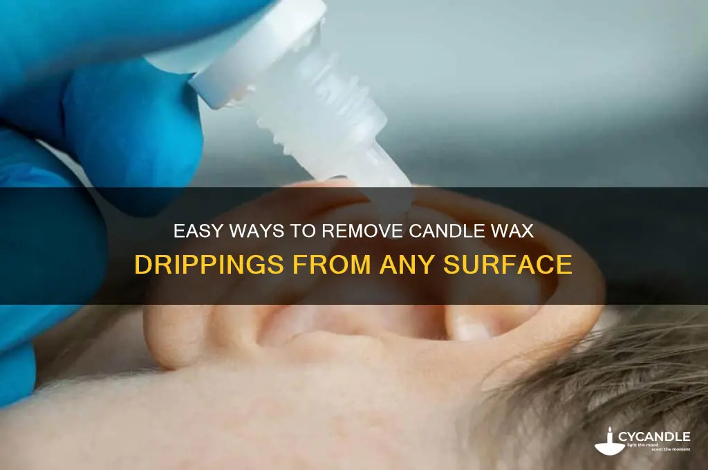 how to remove candle wax drippings