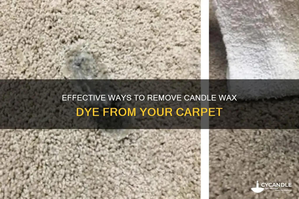 how to remove candle wax dye from carpet
