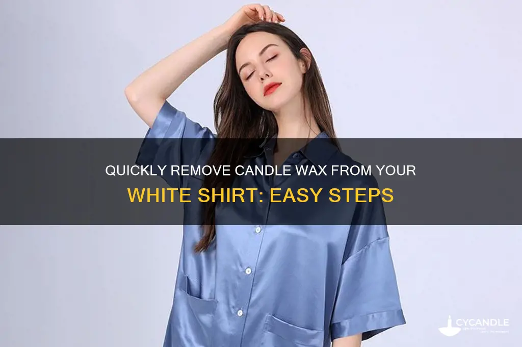 how to remove candle wax fom a white shirt