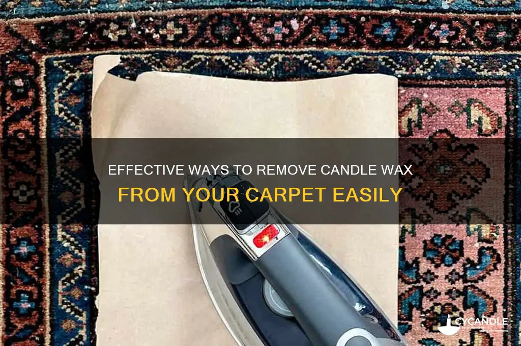 how to remove candle wax from a carpet