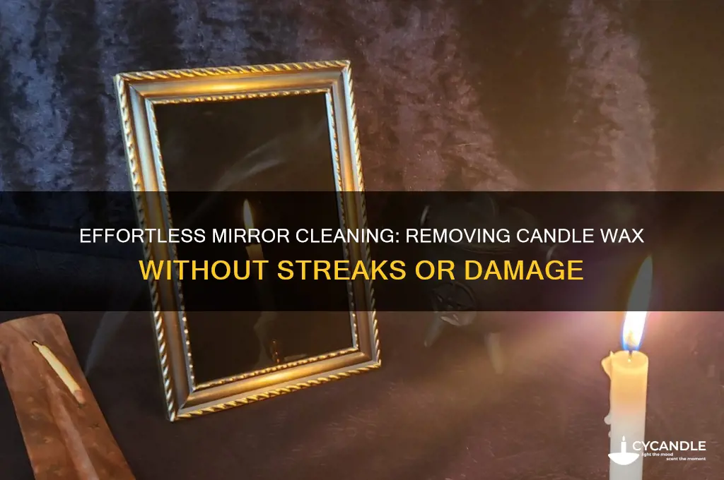 how to remove candle wax from a mirror