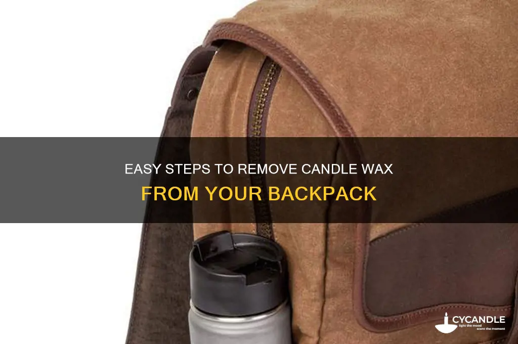 how to remove candle wax from backpack