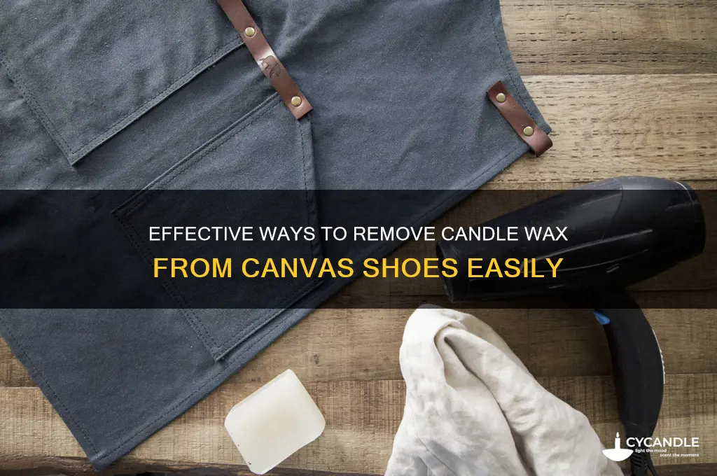 how to remove candle wax from canvas shoes