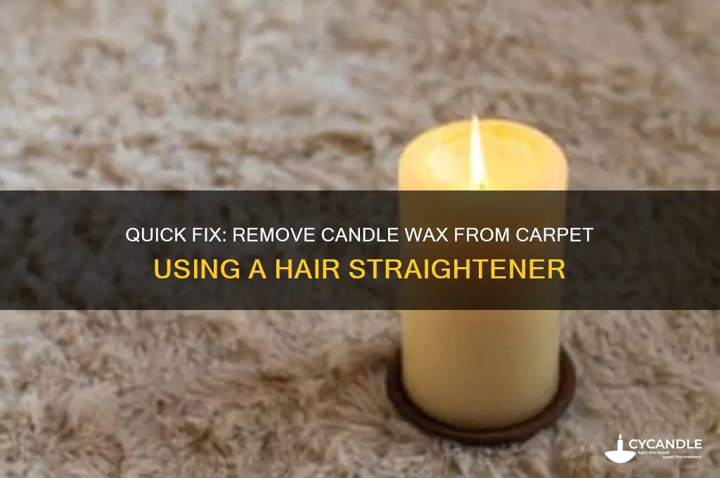 how to remove candle wax from carpet with hair straightener
