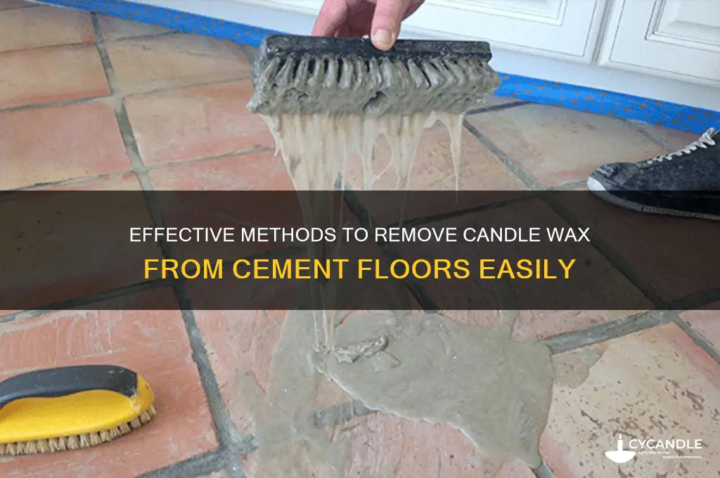 how to remove candle wax from cement floor
