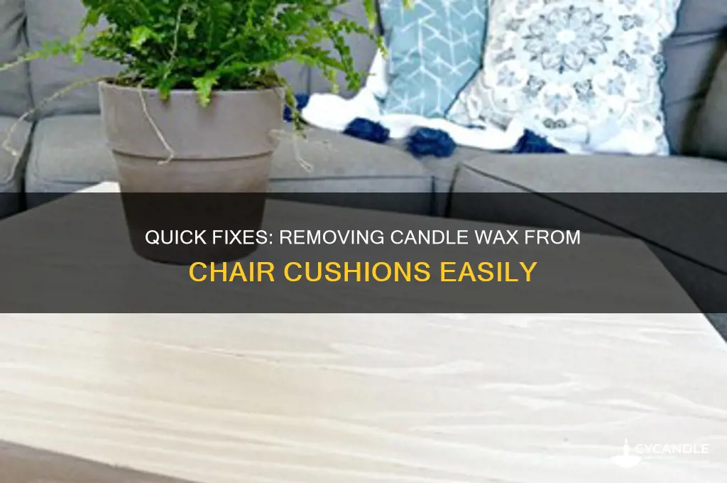 how to remove candle wax from chair cushions
