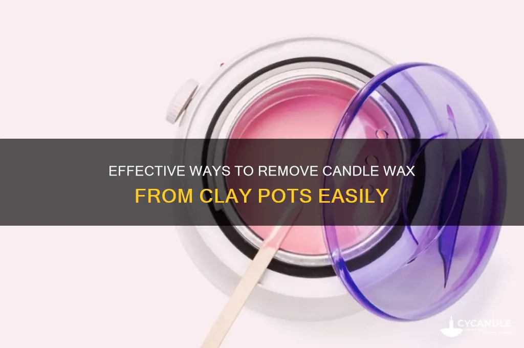 how to remove candle wax from clay pot