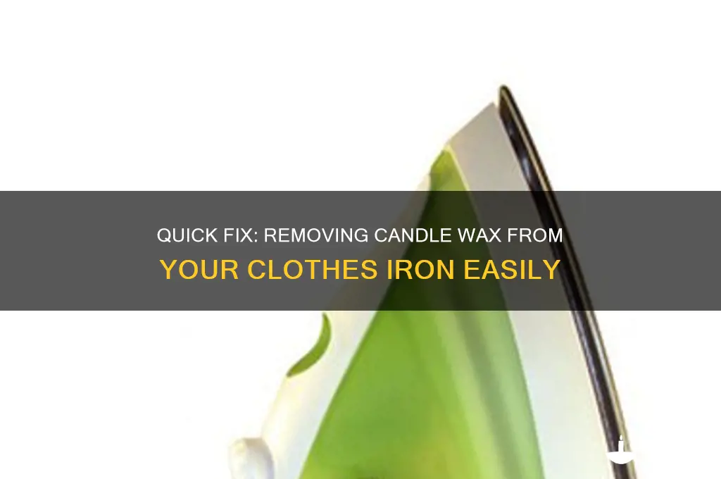how to remove candle wax from clothes iron