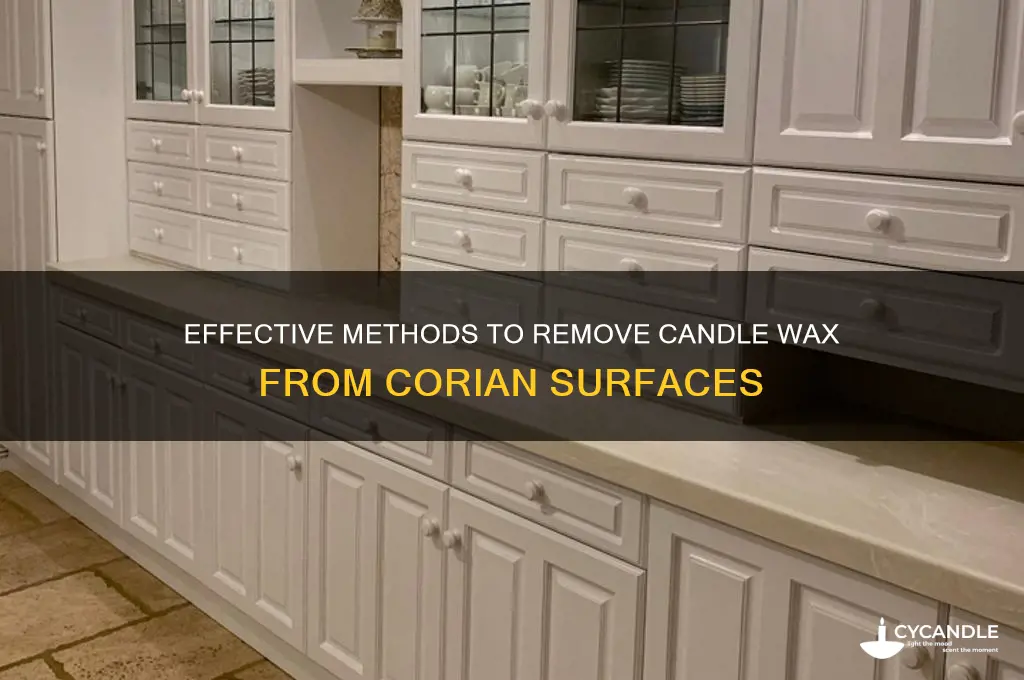 how to remove candle wax from corian