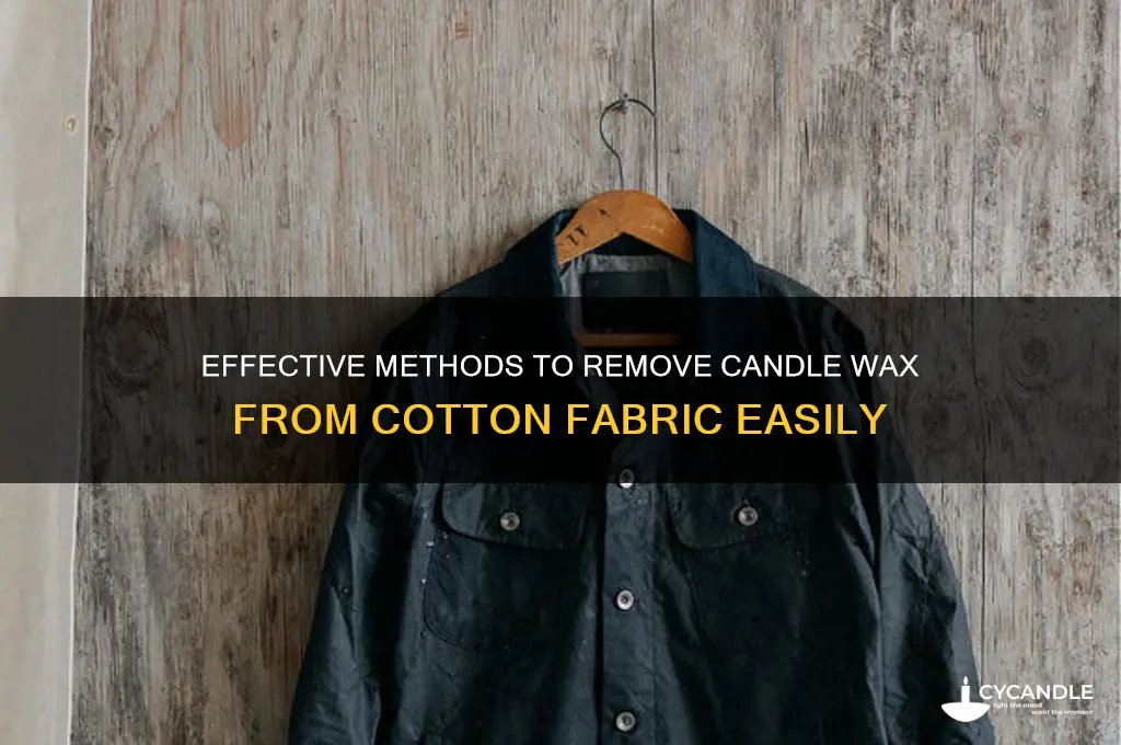 how to remove candle wax from cotton