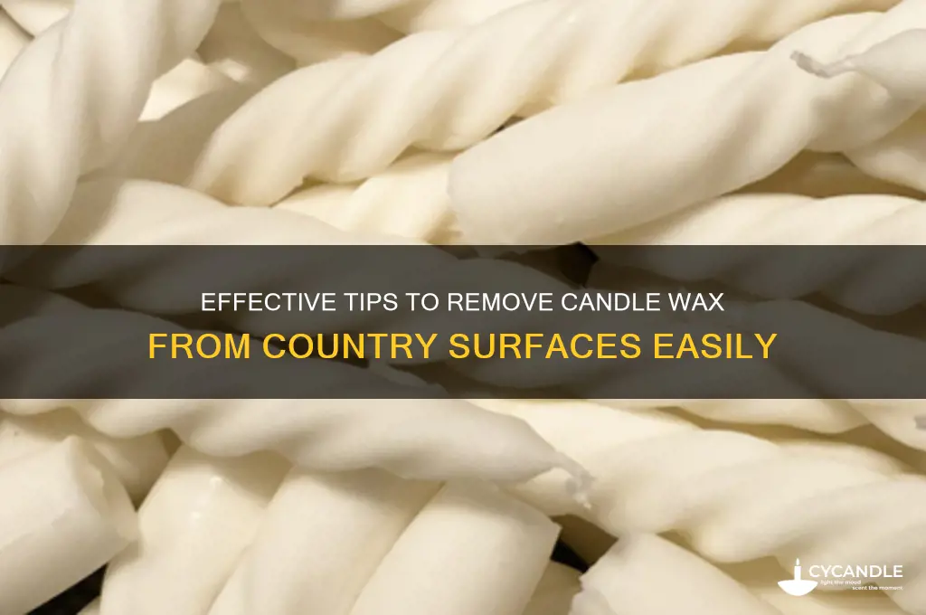how to remove candle wax from countr