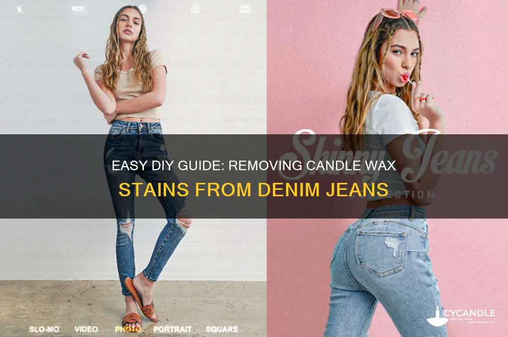 how to remove candle wax from denim jeans