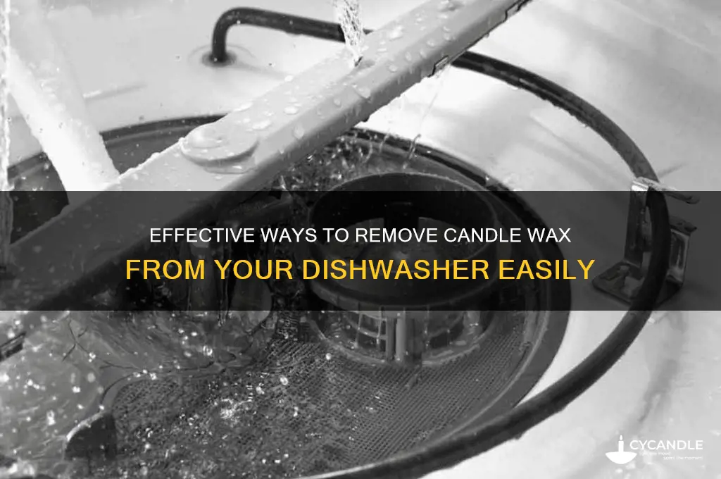 how to remove candle wax from dishwasher