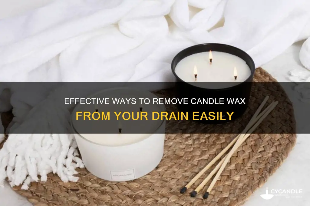 how to remove candle wax from drain