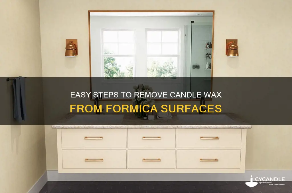 how to remove candle wax from formica