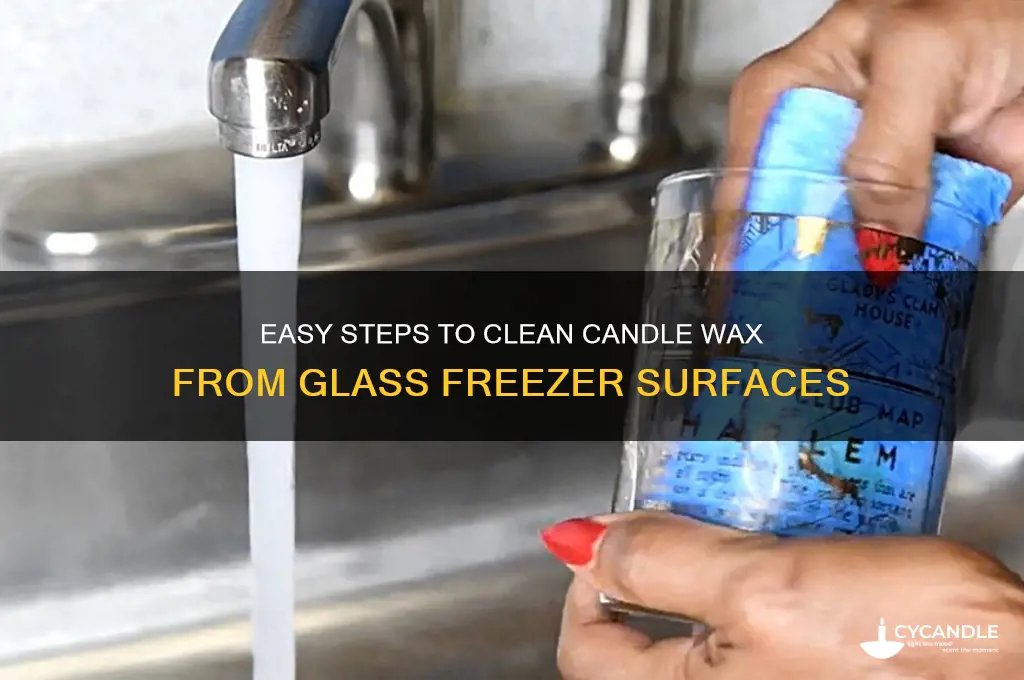 how to remove candle wax from glass freezer