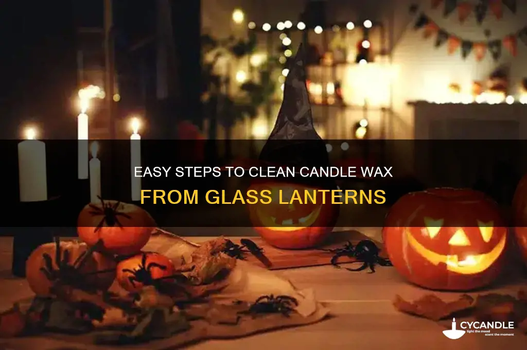 how to remove candle wax from glass lanterns