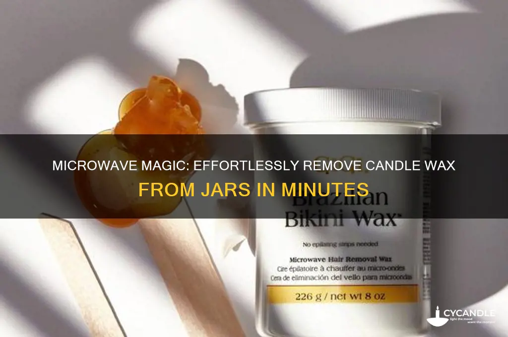 how to remove candle wax from jar in microwave