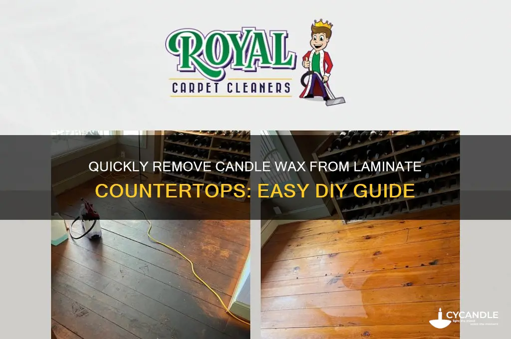 how to remove candle wax from laminate countertop