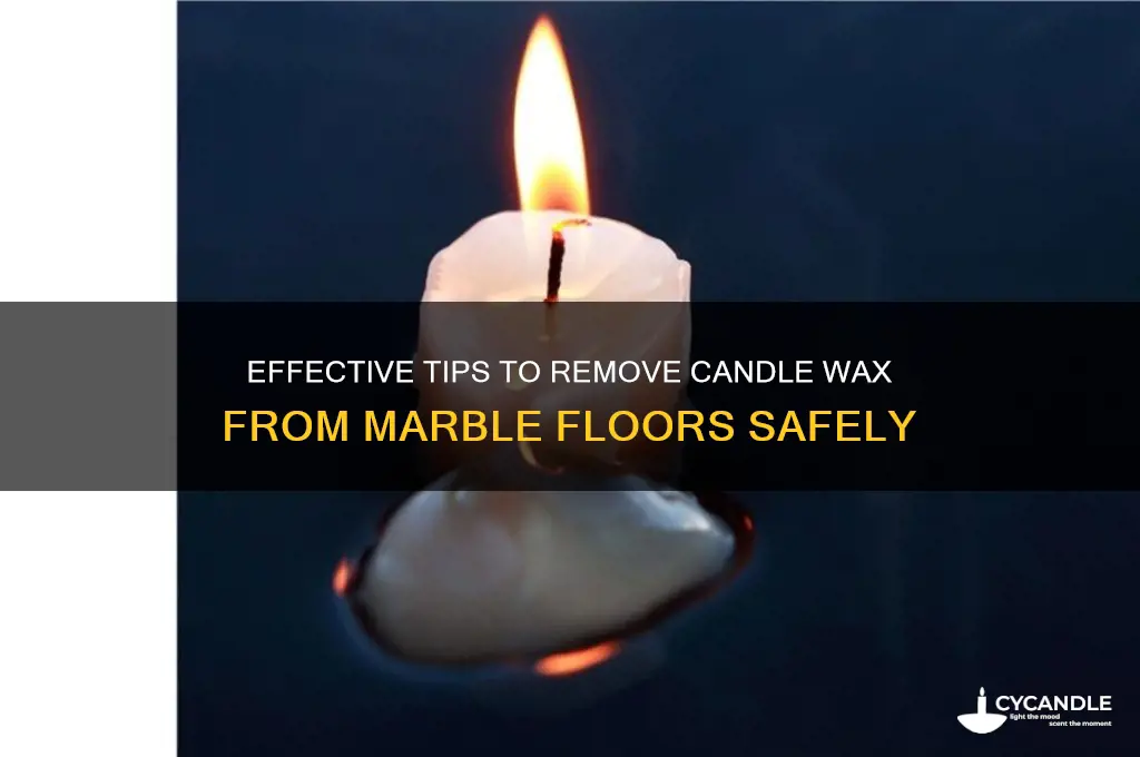 how to remove candle wax from marble floor