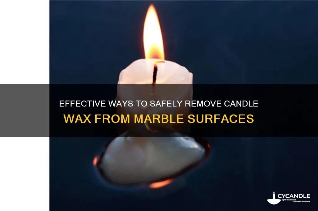 how to remove candle wax from marble