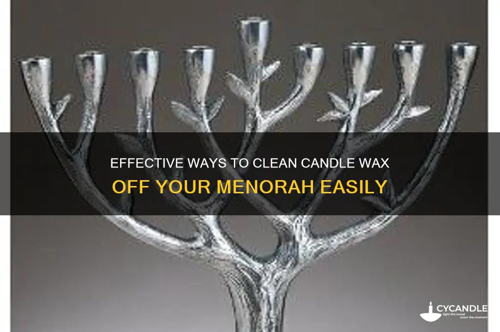 how to remove candle wax from menorah