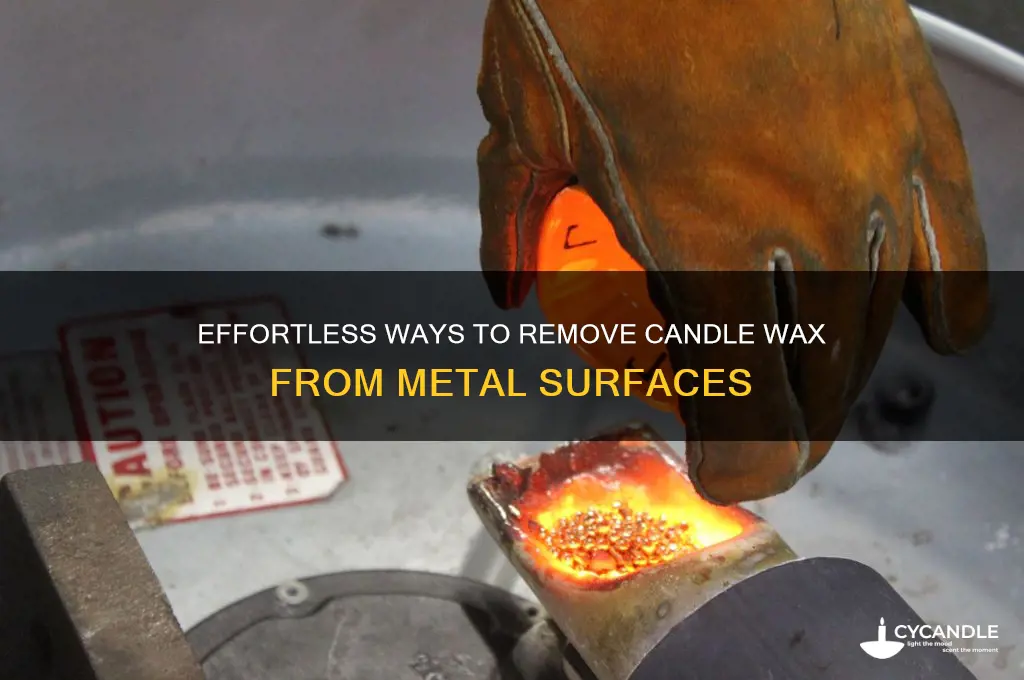 how to remove candle wax from metal surface