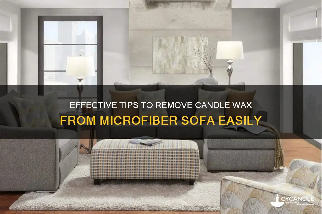 how to remove candle wax from microfiber sofa