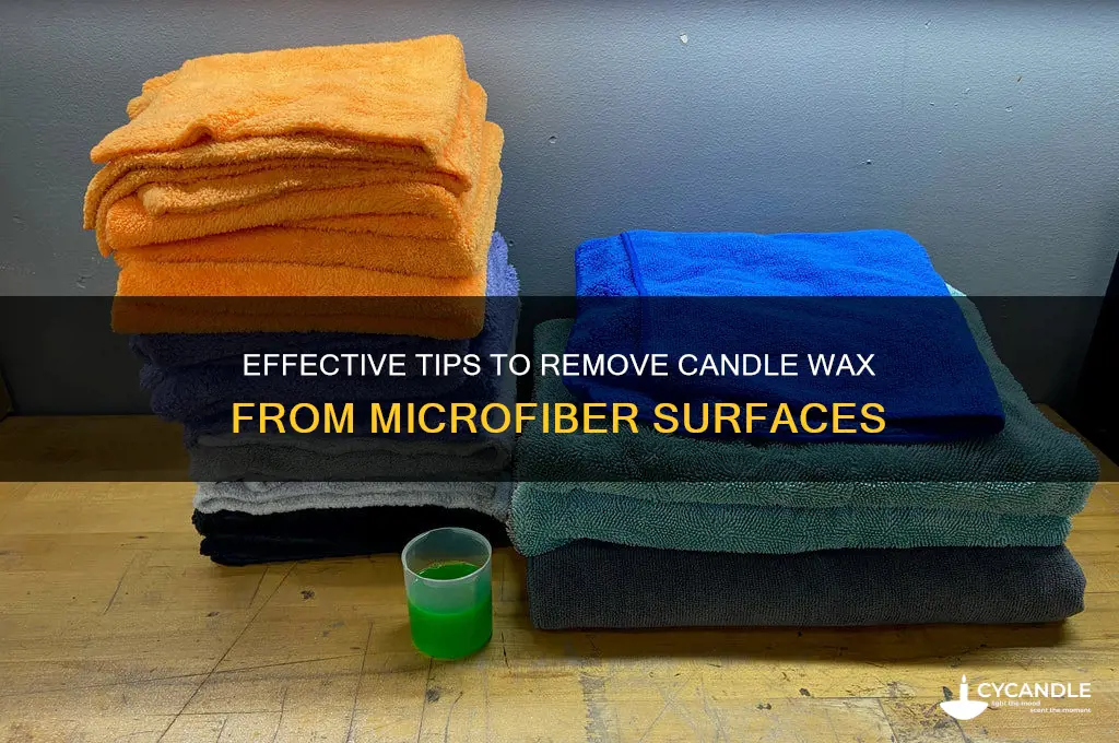 how to remove candle wax from microfiber