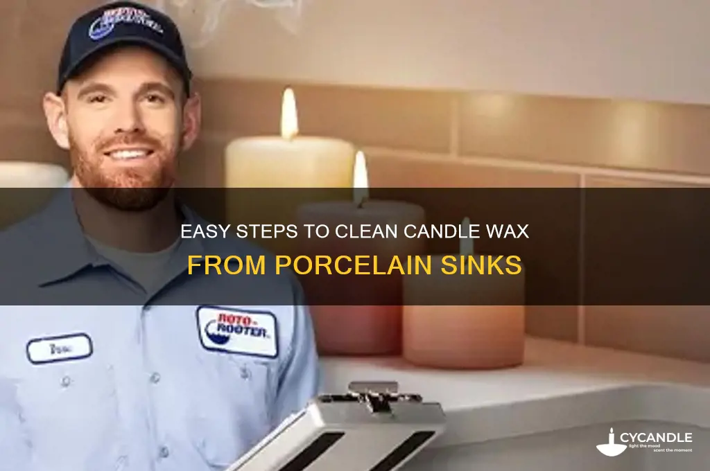how to remove candle wax from porcelain sink