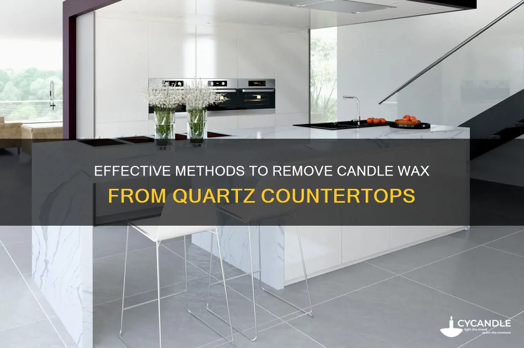 how to remove candle wax from quartz countertops