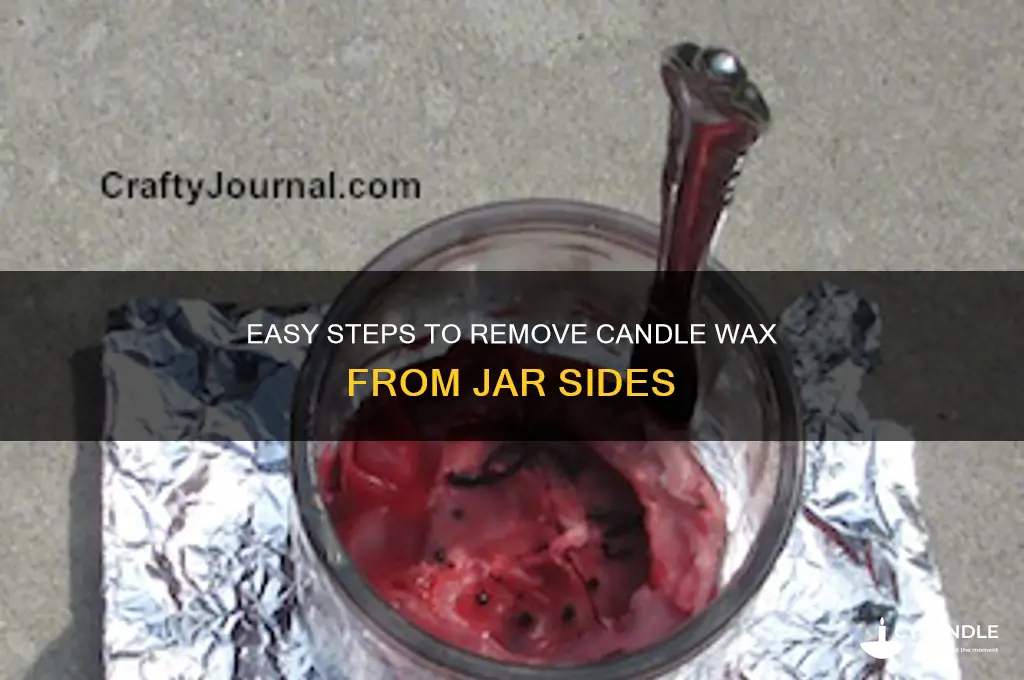 how to remove candle wax from side of jar