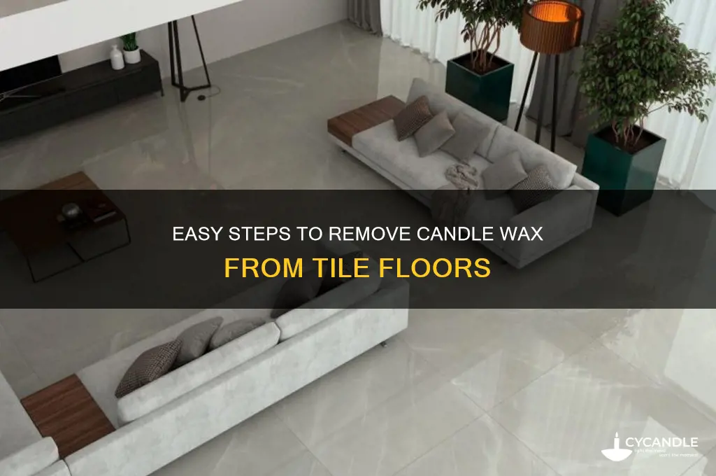 how to remove candle wax from tile flor