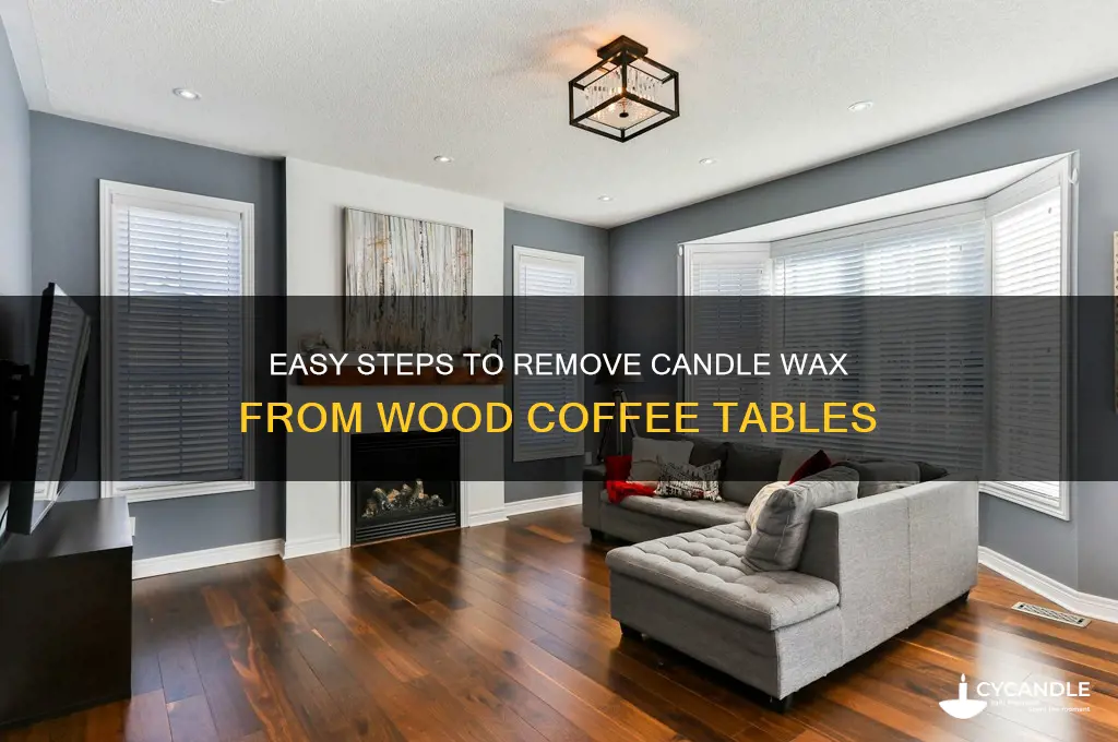 how to remove candle wax from wood coffee table