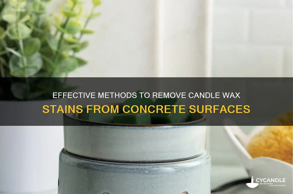 how to remove candle wax stain from concrete