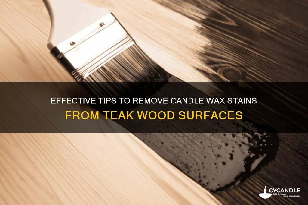 how to remove candle wax stains from teak wood